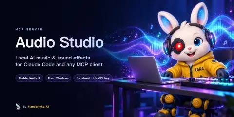 KanaWorks_AI's Audio Studio MCP lets coding agents generate music and SFX locally